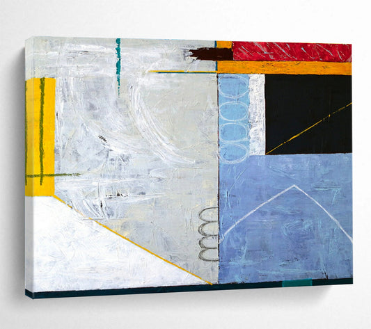 Geometric Color - Block Abstract Art for Modern Office Lobby DLZ2954