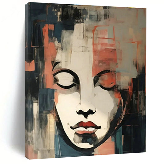 Face Collage Abstract Art for Bohemian Bedroom & Art Gallery Corridor DLZ1715