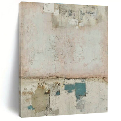 Pink - White Collage Abstract Art for Bohemian Café & Feminine Art Studio DLZ1851