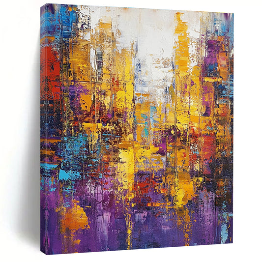 Colorful Abstract Cityscape for Modern Hotel Lobby & Urban Art Gallery STSC160