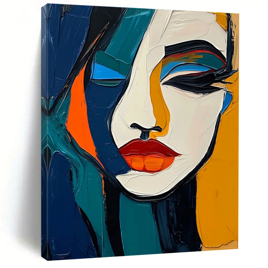Cubist Female Face Art for Modern Home & Art History Museum STSC1098