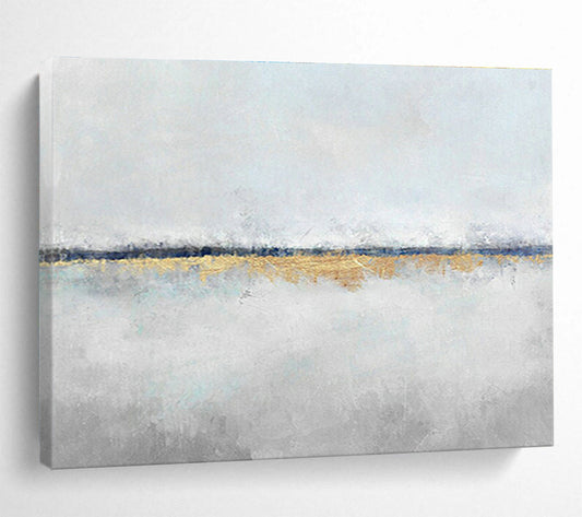 Gold - Foil Watercolor Abstract Art for Luxury Hotel Lobby Walls DLZ2603