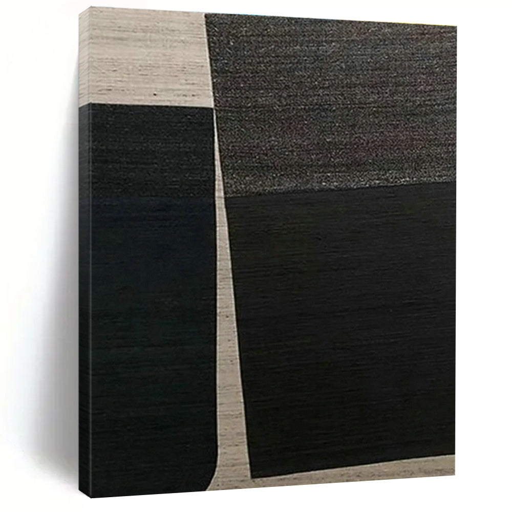 Black - White Geometric Abstract Art for Corporate Office & Home Study DLZ1121
