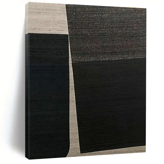 Black - White Geometric Abstract Art for Corporate Office & Home Study DLZ1121
