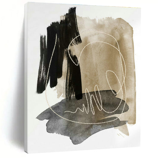 Ink - Line Abstract Art for Bohemian Living Room & Art Studio Break Area DLZ0976