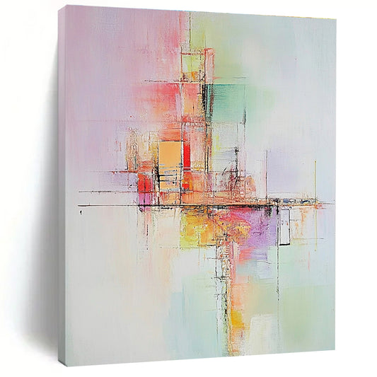 Pastel Geometric Abstract for Bohemian - Style Café & Creative Workshop STSC803