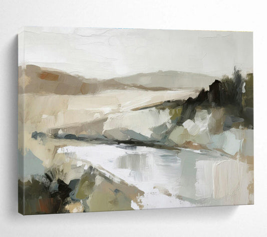 Minimalist Landscape Abstract Art for Scandinavian - Style Home Offices DLZ2622