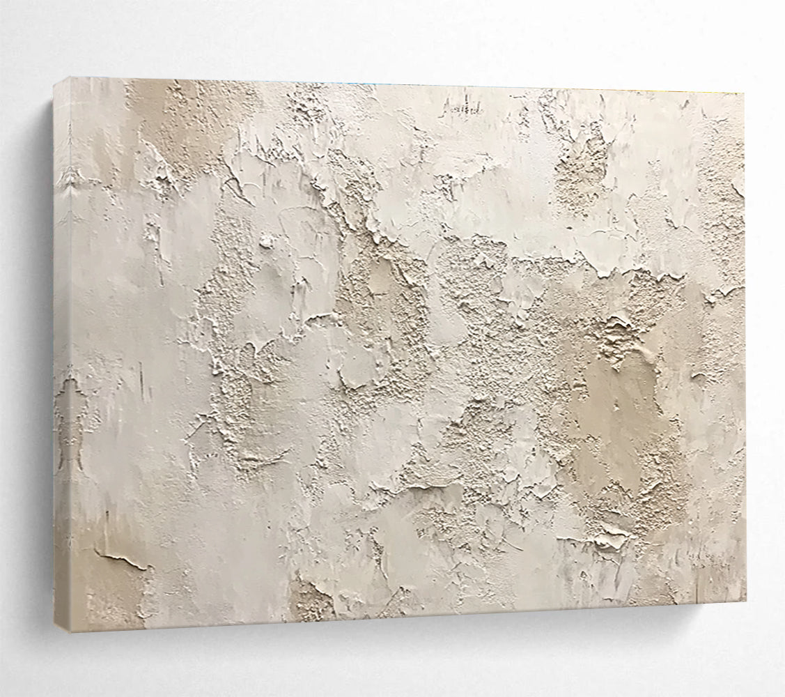 Textured Neutral Wall Art for Rustic Home Library & Earth - Tone Spa SC183