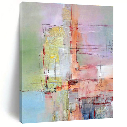 Pink - Purple Abstract Art for Bedroom & Entryway DLZ0323