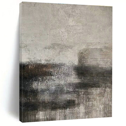 Gray - White - Brown Textured Art for Minimalist Office & Art - Centric Library DLZ1879