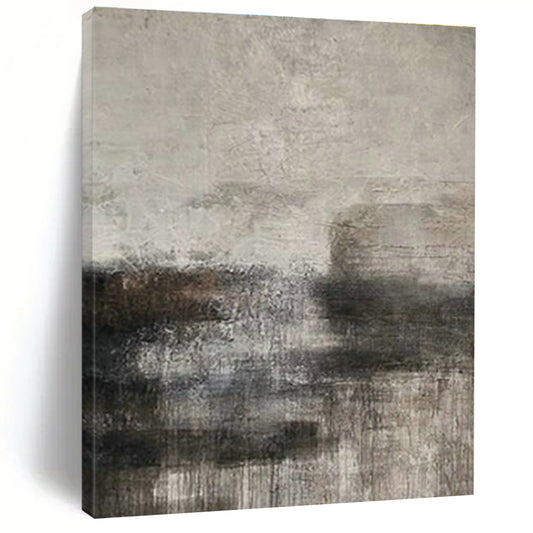 Gray - White - Brown Textured Art for Minimalist Office & Art - Centric Library DLZ1879