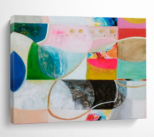 Colorful Geometric Abstract Art for Modern Living Rooms DLZ2453