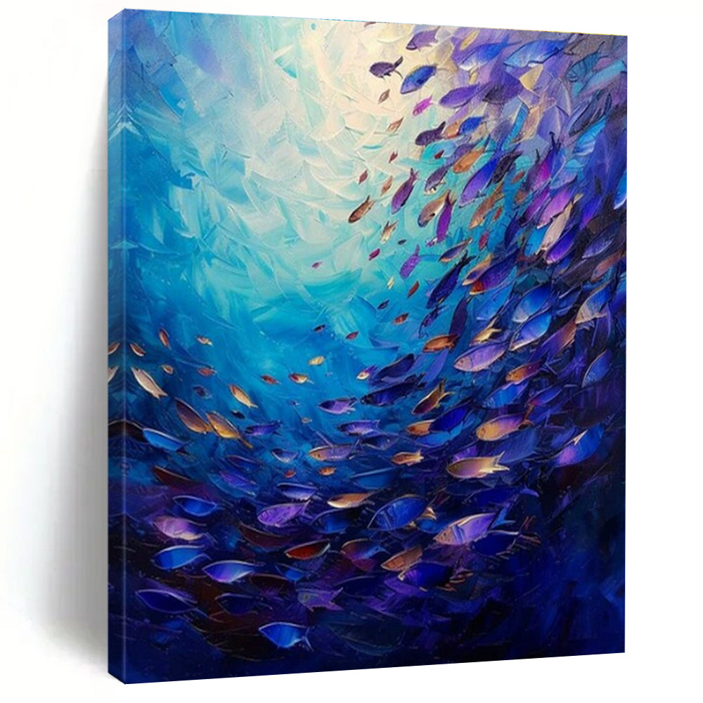 Vibrant Ocean Fish Art for Beach House & Wellness Spa DLZ1965