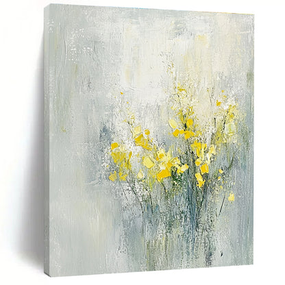 Yellow Flowers Abstract for Cheerful Kitchen & Art - Loving Sunroom STSC185
