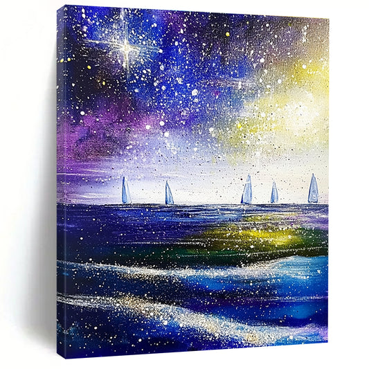 Sparkling Starry Sea for Art - Loving Study & Beach House Balcony STSC852