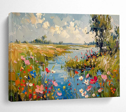 Riverbank Floral Art for Rustic Farmhouse Kitchen Dining Areas DLZ3217