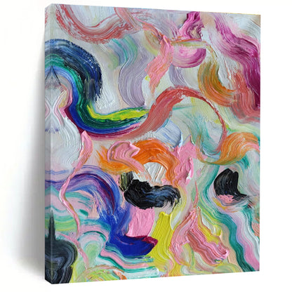 Colorful Flowing Abstract Art for Bohemian Living Room & Creative Studio DLZ0780