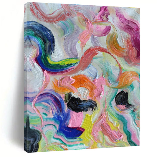 Colorful Flowing Abstract Art for Bohemian Living Room & Creative Studio DLZ0780