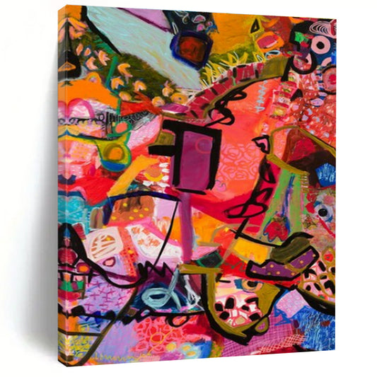 Pink - Dominant Abstract Art for Fashion Showroom & Girly Home Living Room DLZ2079