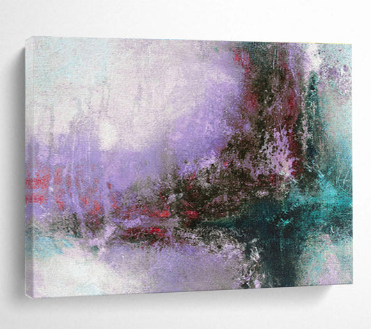Purple - Green Hazy Abstract Art for Artistic Bedroom DLZ2764