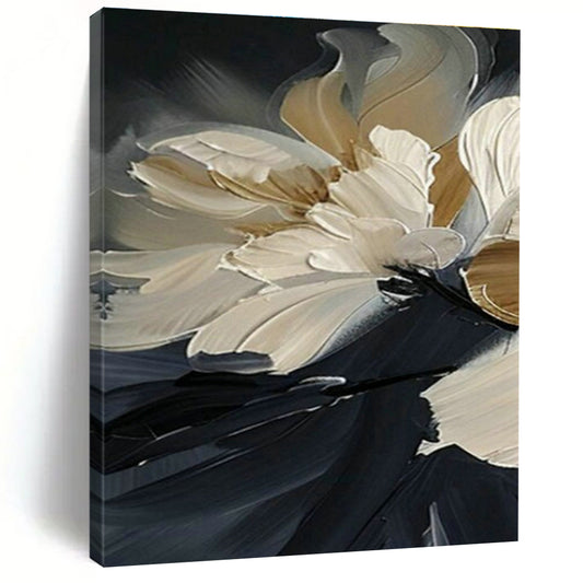 Textured Floral Oil Painting for Elegant Bedroom & Boutique Hotel Suite DLZ1994