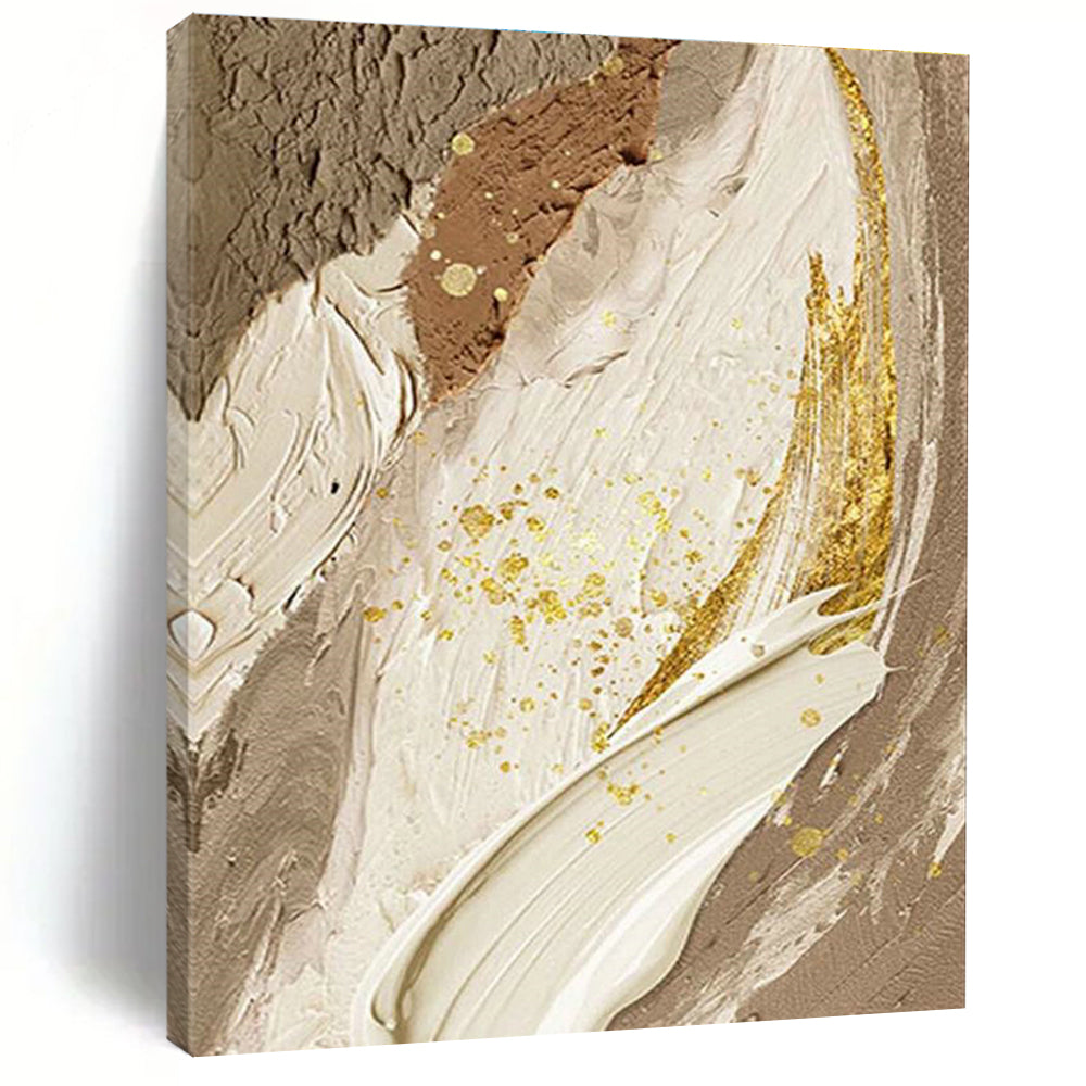 Gold - Accented Abstract Art for Luxury Hotel Lobby & Glamorous Dining Room DLZ2177