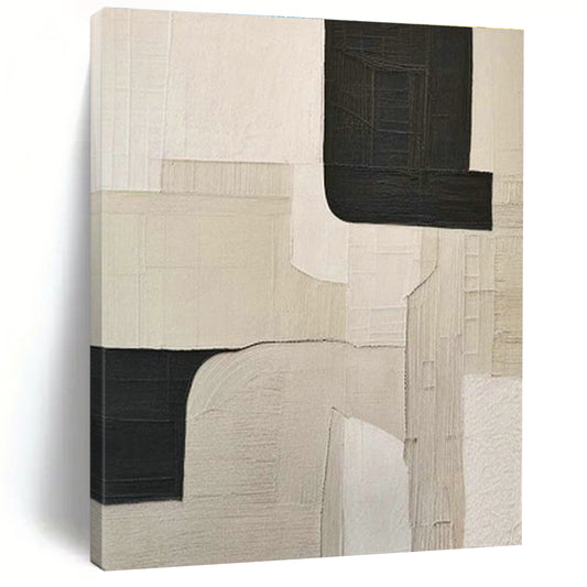 Black - White Geometric Abstract Art for Contemporary Home Entryways DLZ0241