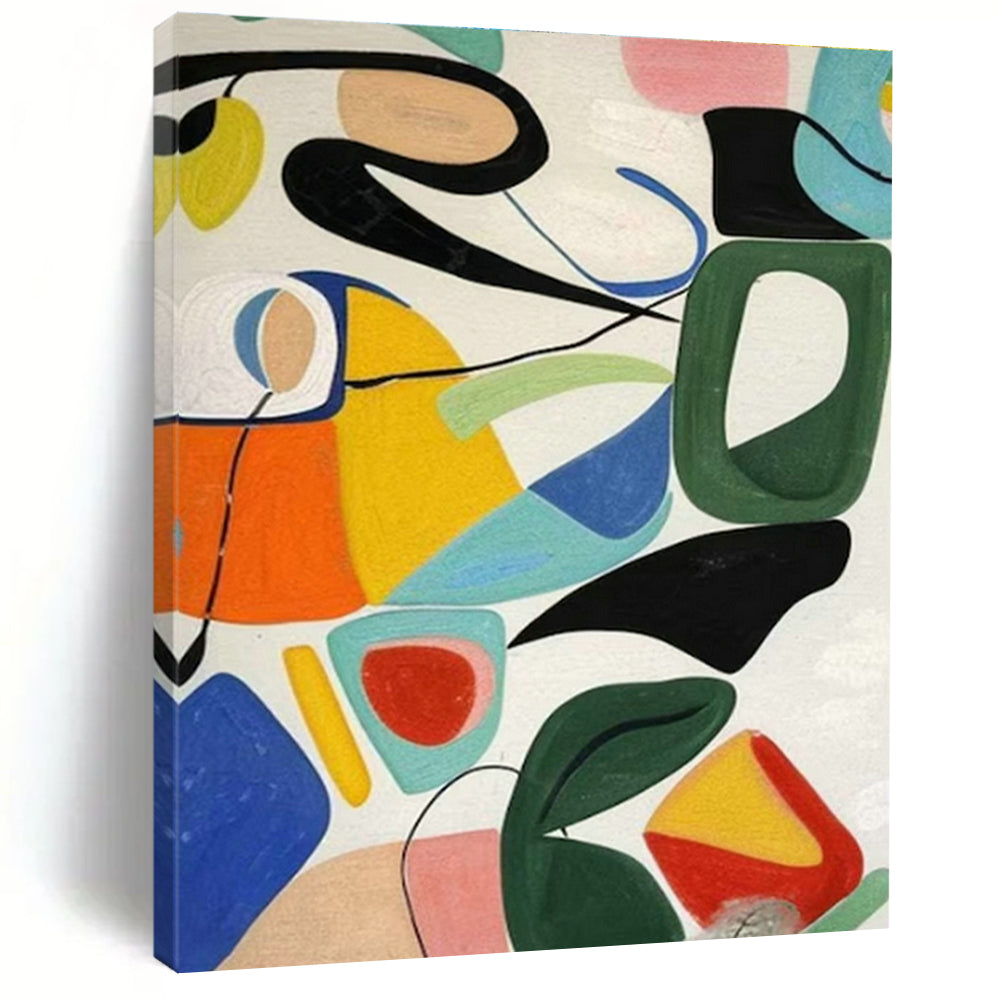 Playful Colorful Shapes Art for Children’s Playroom & Creative Coworking Space DLZ1469