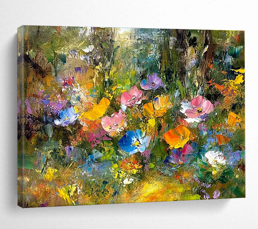 Colorful Flower Field Art for Garden Café & Florist Shop SC401