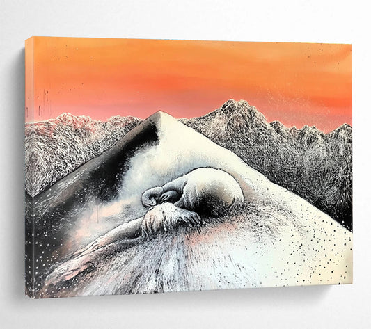 Thought - Provoking Mountain Art for Modern Gallery & Wellness Center SC569