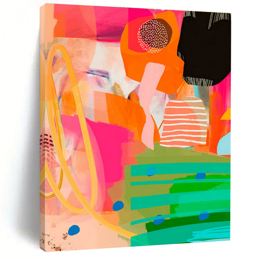 Colorful Geometric Abstract Art for Modern Office & Trendy Café DLZ0650