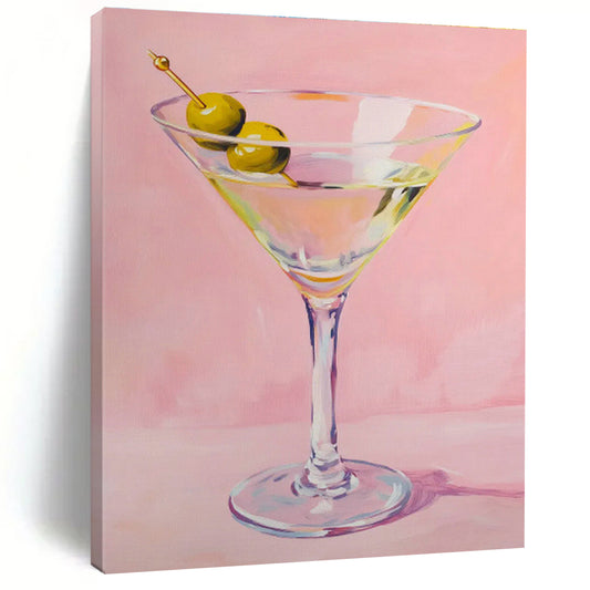 Realistic Martini Painting for Cocktail Bar & Luxury Hotel Lounge DLZ0656