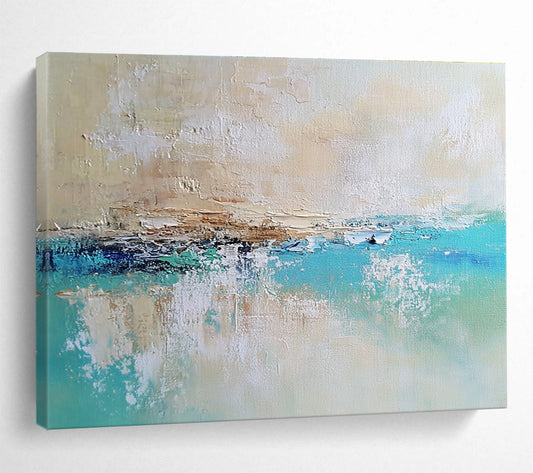 Beach - Inspired Abstract Art for Coastal Home Living Room & Seaside Café SC340