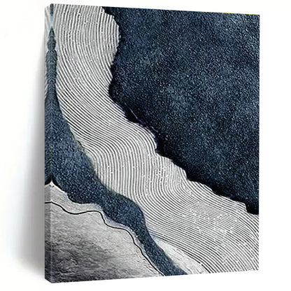 Black - and - White Line Texture Art for Contemporary Office & Monochrome Gallery DLZ2236