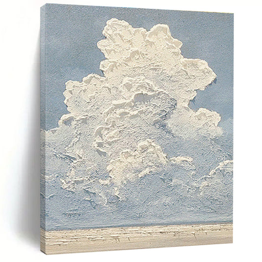 Cloud - Sea Abstract Art for Coastal Home & Wellness Center DLZ1149
