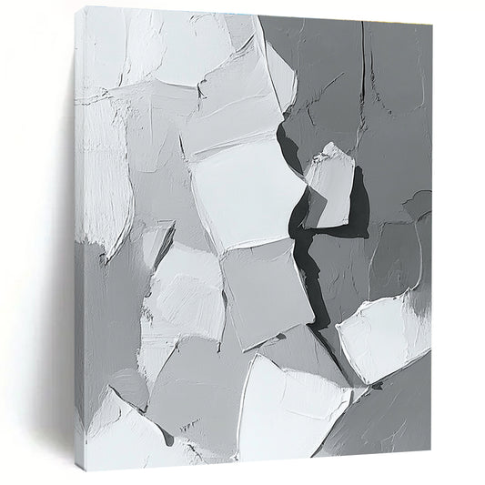 Textured Gray Abstract for Modern Minimalist Lounge & Art Gallery Installation STSC479