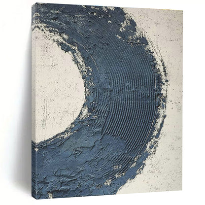 Deep Blue Semicircle Abstract Art for Contemporary Living Room & Art Gallery Corridor DLZ0664