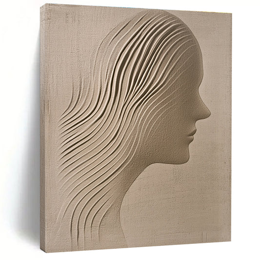 Sculpted Female Profile for Elegant Bedroom & Art Studio Display STSC1213