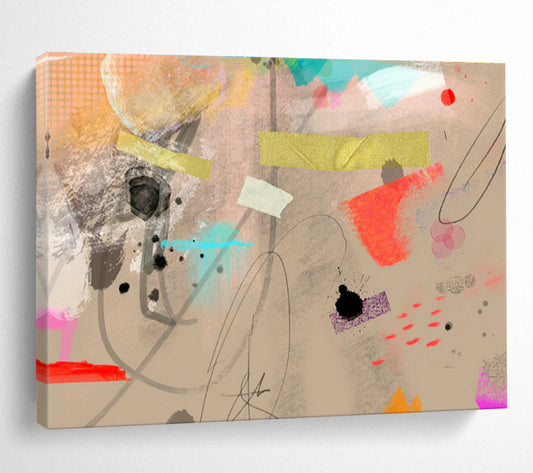 Colorful Splatter Abstract Art for Creative Art Studio Exteriors DLZ2588