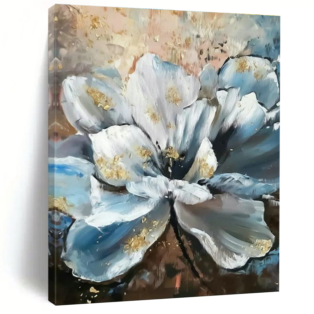 Blue - White Floral Art for Luxury Spa & Elegant Bedroom DLZ2335
