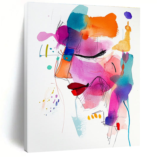 Watercolor Abstract Face for Art Gallery & Stylish Beauty Salon STSC1194