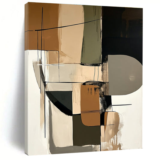 Earth - Toned Abstract Composition for Rustic Home Office & Nature - Inspired Restaurant STSC793