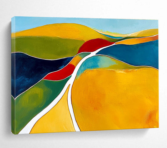 Colorful Rolling Hills Art for Family - Friendly Restaurant & Cheerful Playroom SC069
