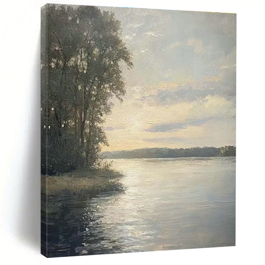 Realistic Landscape Oil Art for Classic Home Dining Room Accents DLZ0237