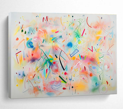 Whimsical Abstract Forms Art for Creative Playroom & Bohemian - Style Café SC476
