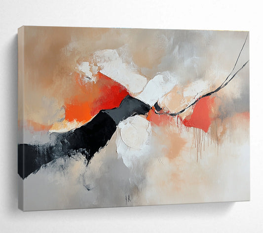 Earth - Toned Abstract Art for Rustic - Modern Home Office & Nature - Themed Restaurant SC265
