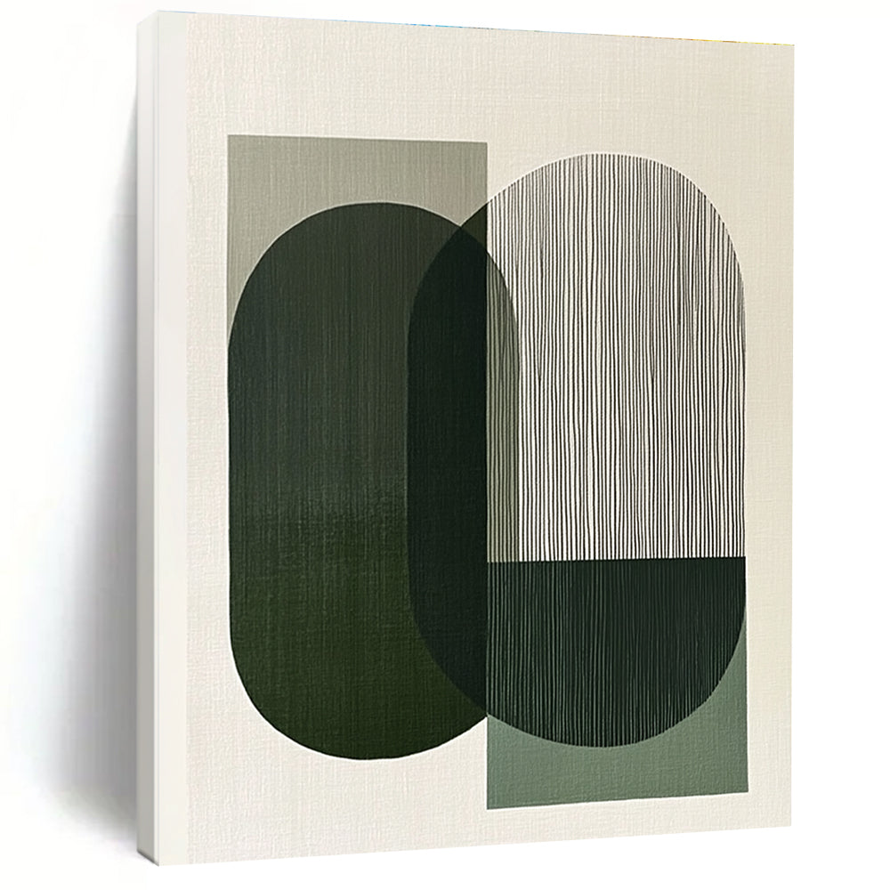 Green and Grey Geometric Shapes for Contemporary Office & Minimalist Living Room STSC1178