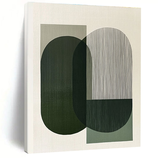 Green and Grey Geometric Shapes for Contemporary Office & Minimalist Living Room STSC1178