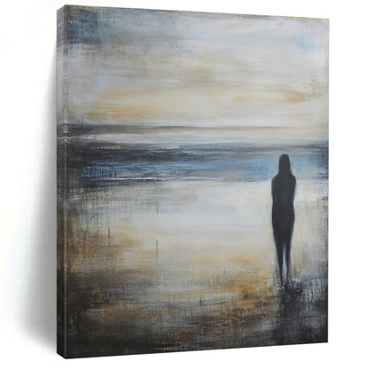 Figure by the Sea for Thought - Provoking Library & Serene Meditation Room STSC586