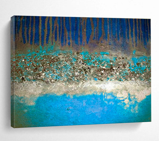 Blue - Brown Tree - Shadow Abstract Art for Cozy Reading Nook DLZ2769